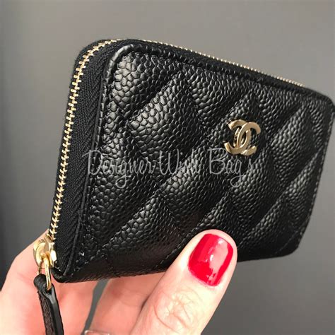 chanel zip wallet with chain|chanel small zipper wallet.